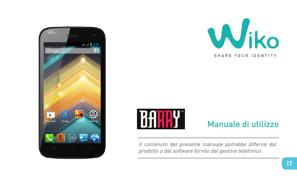 Manuale di utilizzo | Wiko BARRY User Manual | Page 51 / 194