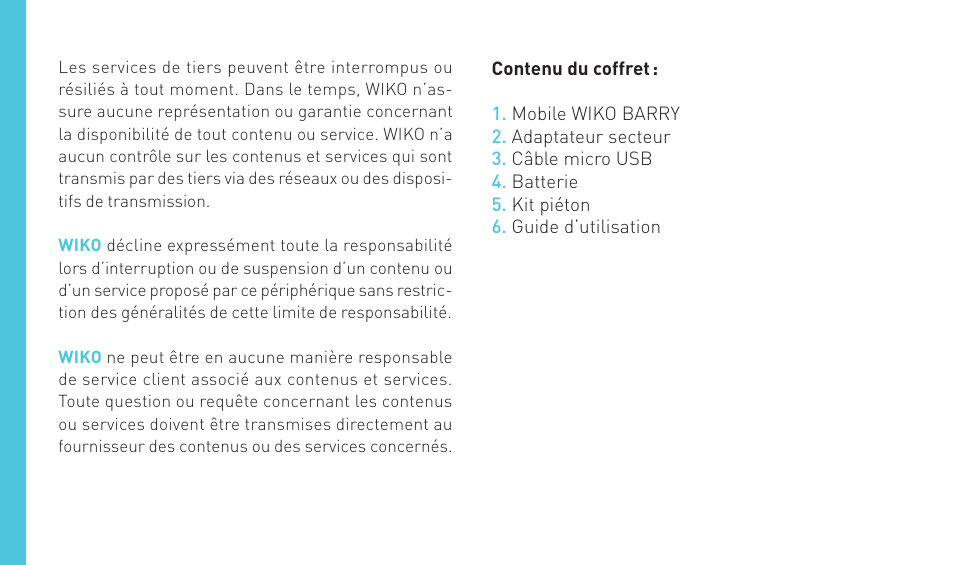 Wiko BARRY User Manual | Page 6 / 194