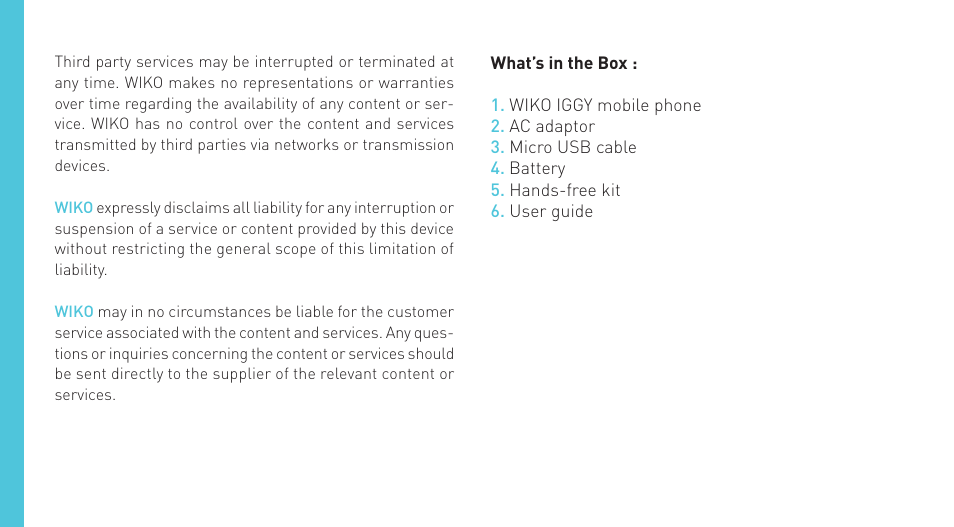 Wiko IGGY User Manual | Page 30 / 194