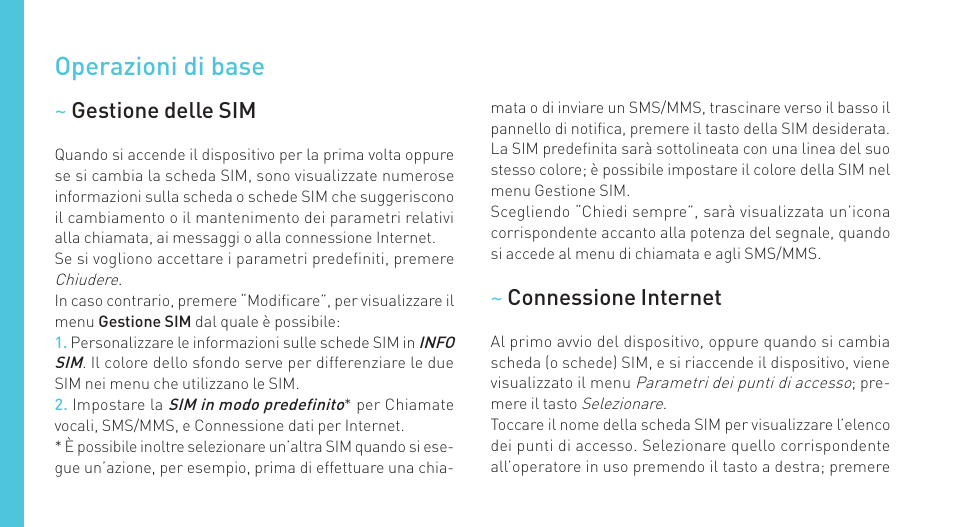 Operazioni di base | Wiko IGGY User Manual | Page 60 / 194