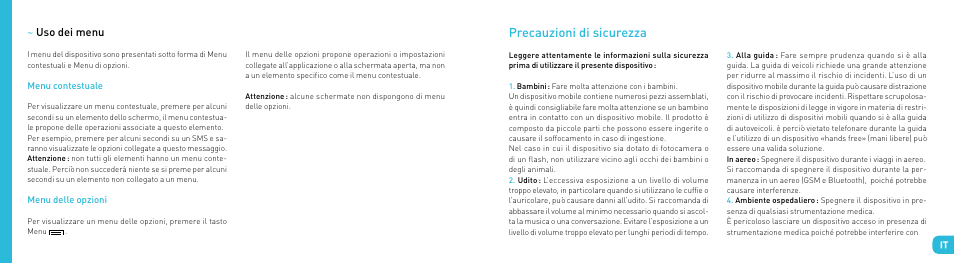 Precauzioni di sicurezza | Wiko OZZY User Manual | Page 33 / 98
