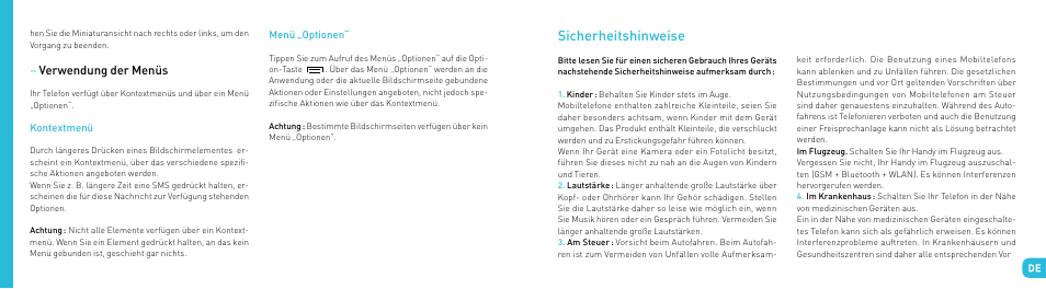 Sicherheitshinweise | Wiko OZZY User Manual | Page 69 / 98
