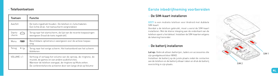 Eerste inbedrijfneming voorbereiden | Wiko OZZY User Manual | Page 77 / 98
