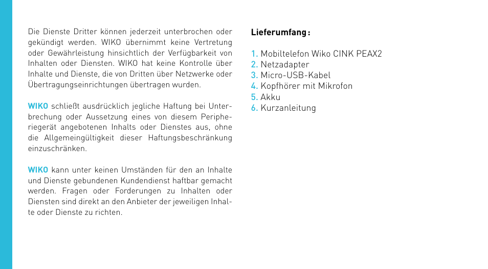 Wiko CINK PEAX 2 User Manual | Page 126 / 194