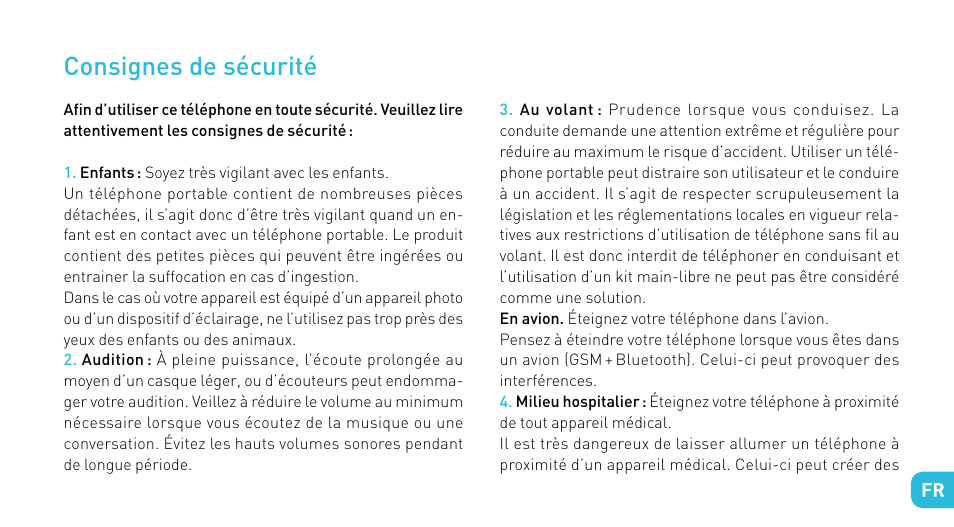 Consignes de sécurité | Wiko CINK PEAX 2 User Manual | Page 17 / 194