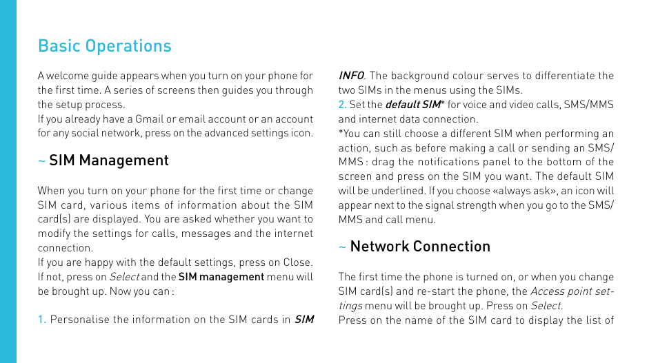 Basic operations | Wiko CINK PEAX 2 User Manual | Page 36 / 194