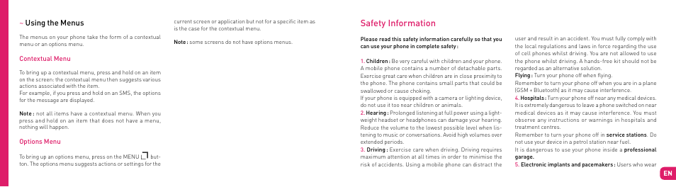 Safety information | Wiko SUBLIM User Manual | Page 20 / 90