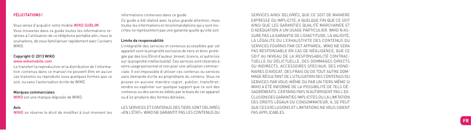 Wiko SUBLIM User Manual | Page 3 / 90