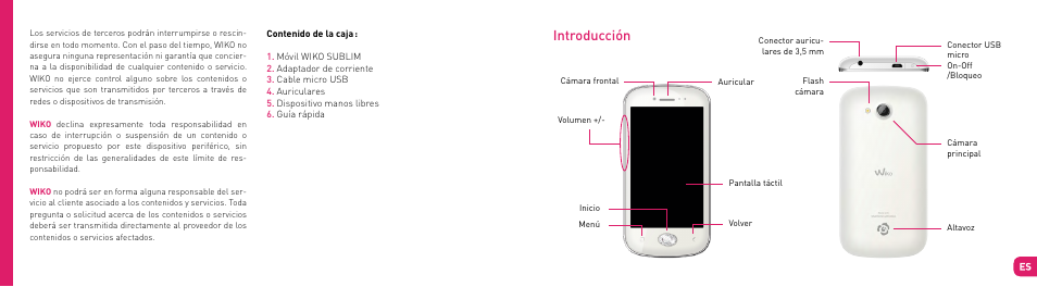 Introducción | Wiko SUBLIM User Manual | Page 37 / 90