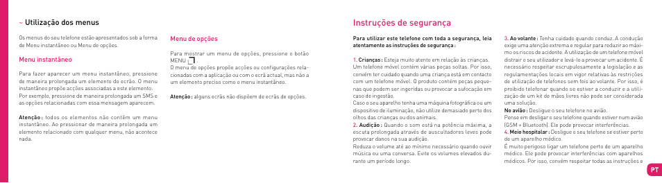 Instruções de segurança | Wiko SUBLIM User Manual | Page 53 / 90