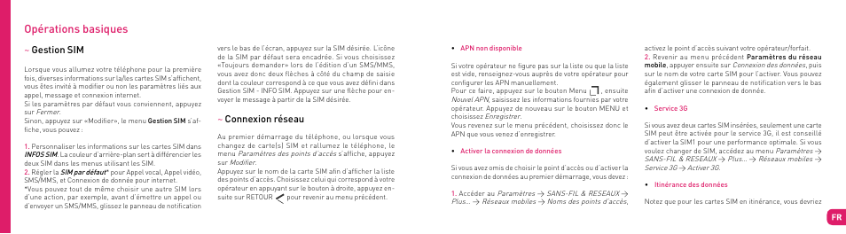 Opérations basiques | Wiko SUBLIM User Manual | Page 7 / 90