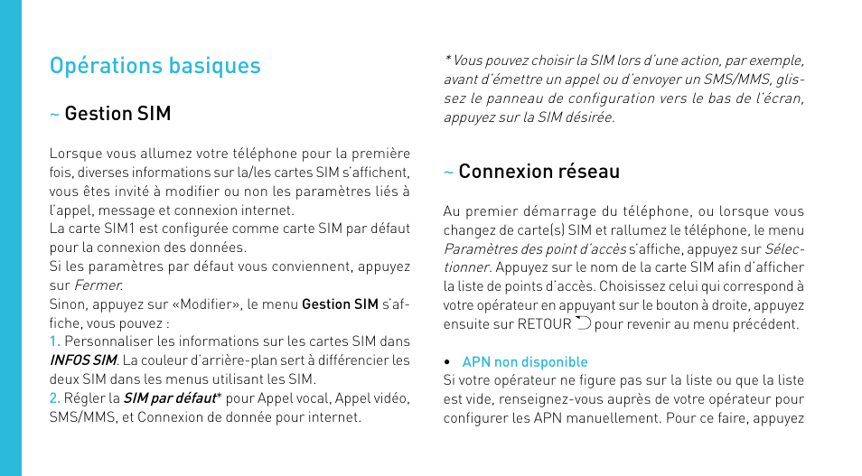 Opérations basiques | Wiko CINK SLIM User Manual | Page 14 / 210