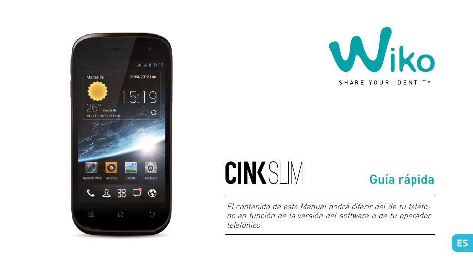 Guía rápida | Wiko CINK SLIM User Manual | Page 81 / 210
