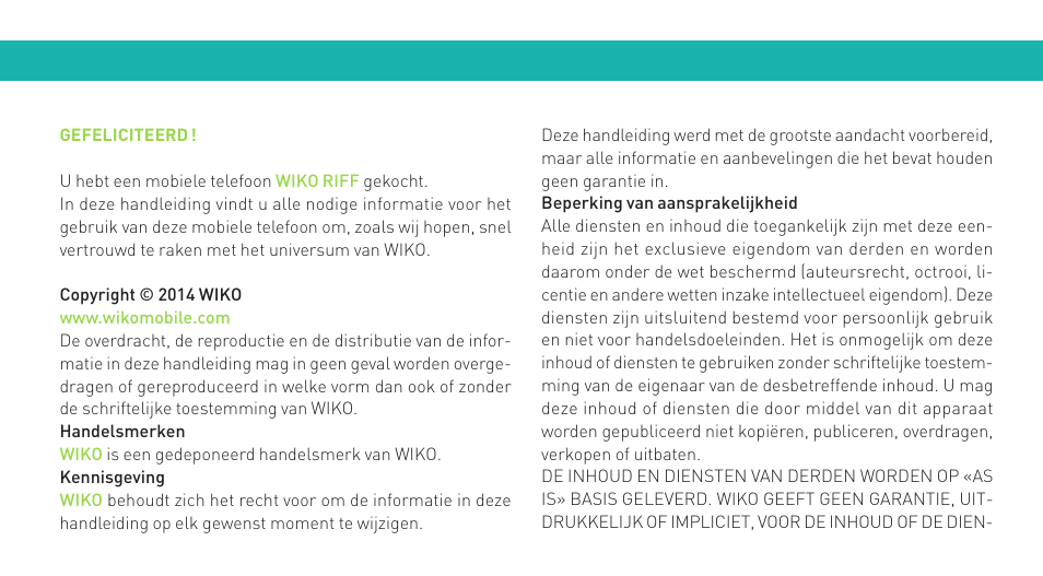 Wiko RIFF User Manual | Page 112 / 164