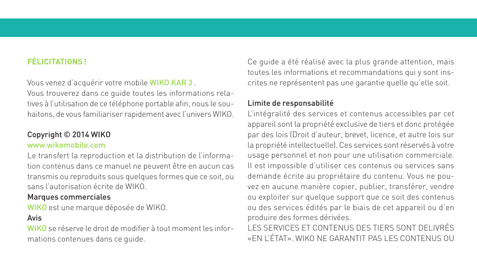 Wiko KAR 3 User Manual | Page 21 / 162