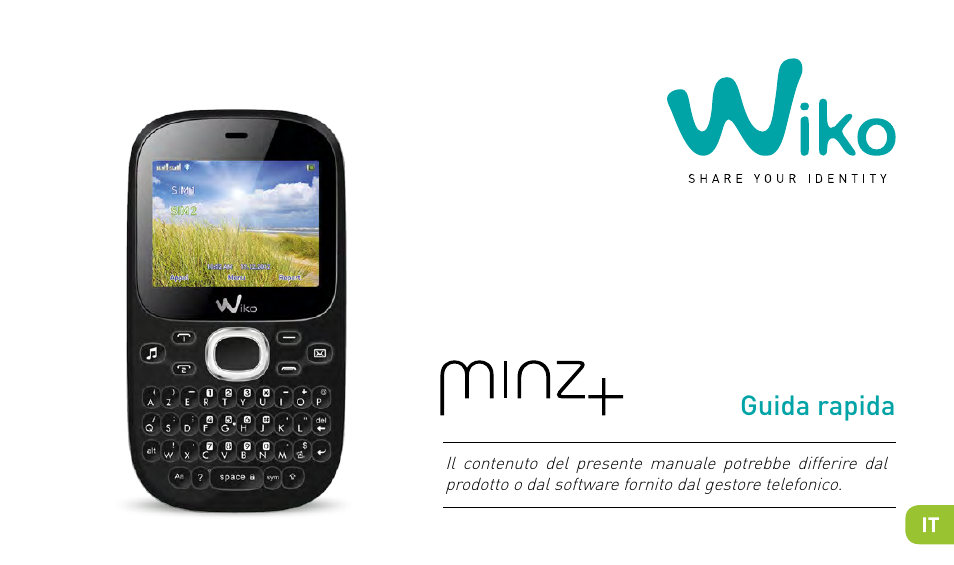 Quick guide, Guida rapida | Wiko MINZ+ User Manual | Page 39 / 148