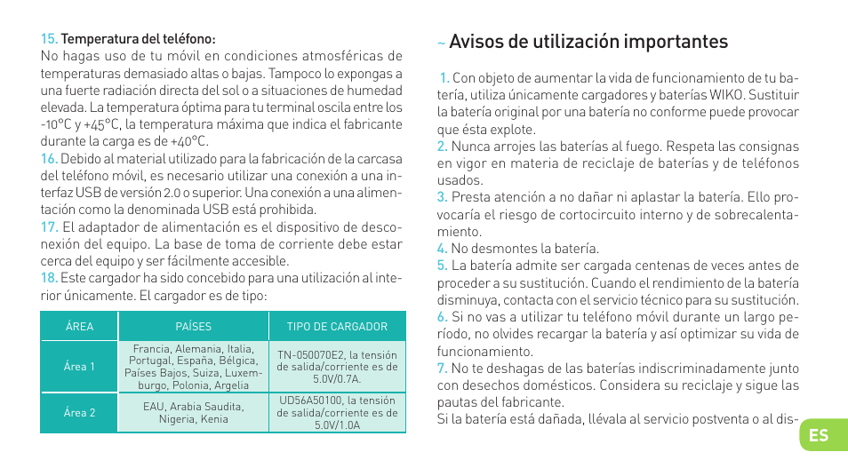 Avisos de utilización importantes | Wiko LUBI 3 User Manual | Page 66 / 162