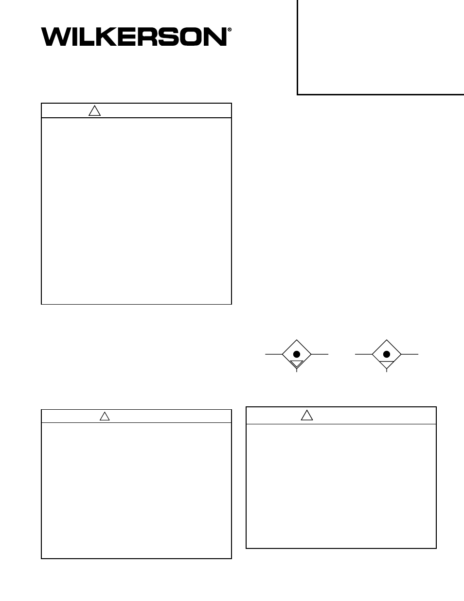 Advertencia, Precaución, Introducción | Límites de aplicación, Símbolos de ansi | Wilkerson M12 User Manual | Page 5 / 6