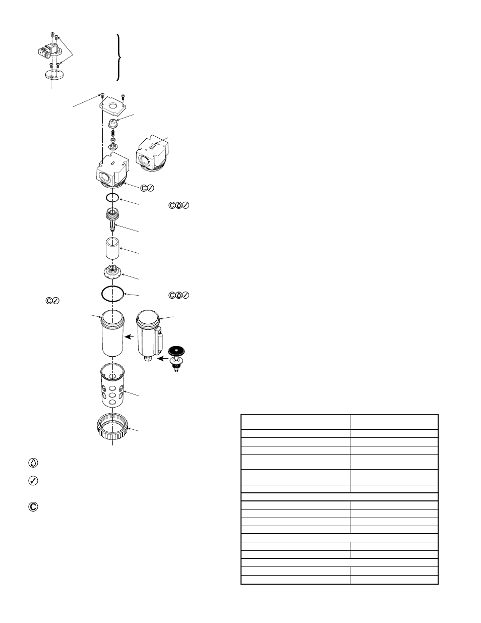 Juegos para servicio disponibles, Instalación, Operación y servicio | Wilkerson M12 User Manual | Page 6 / 6