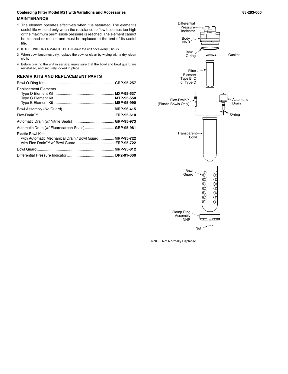 Wilkerson M21 User Manual | Page 2 / 2