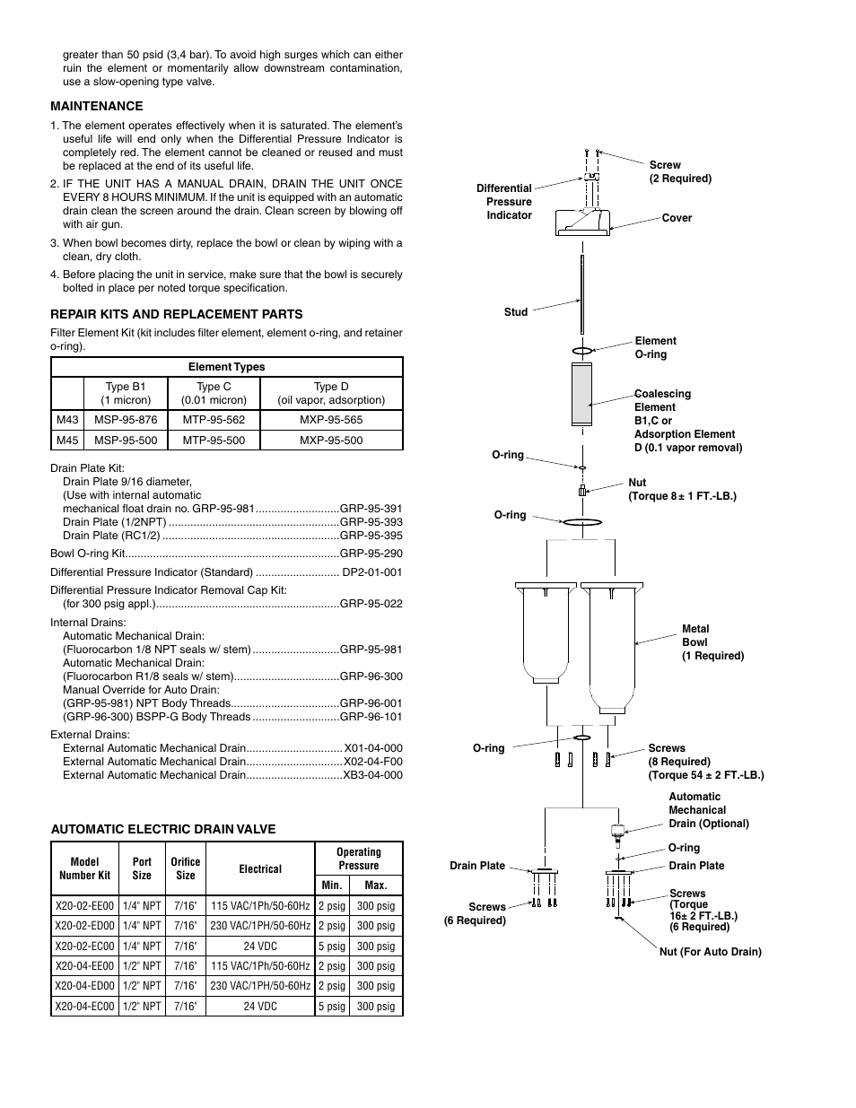 Wilkerson M45 User Manual | Page 2 / 2