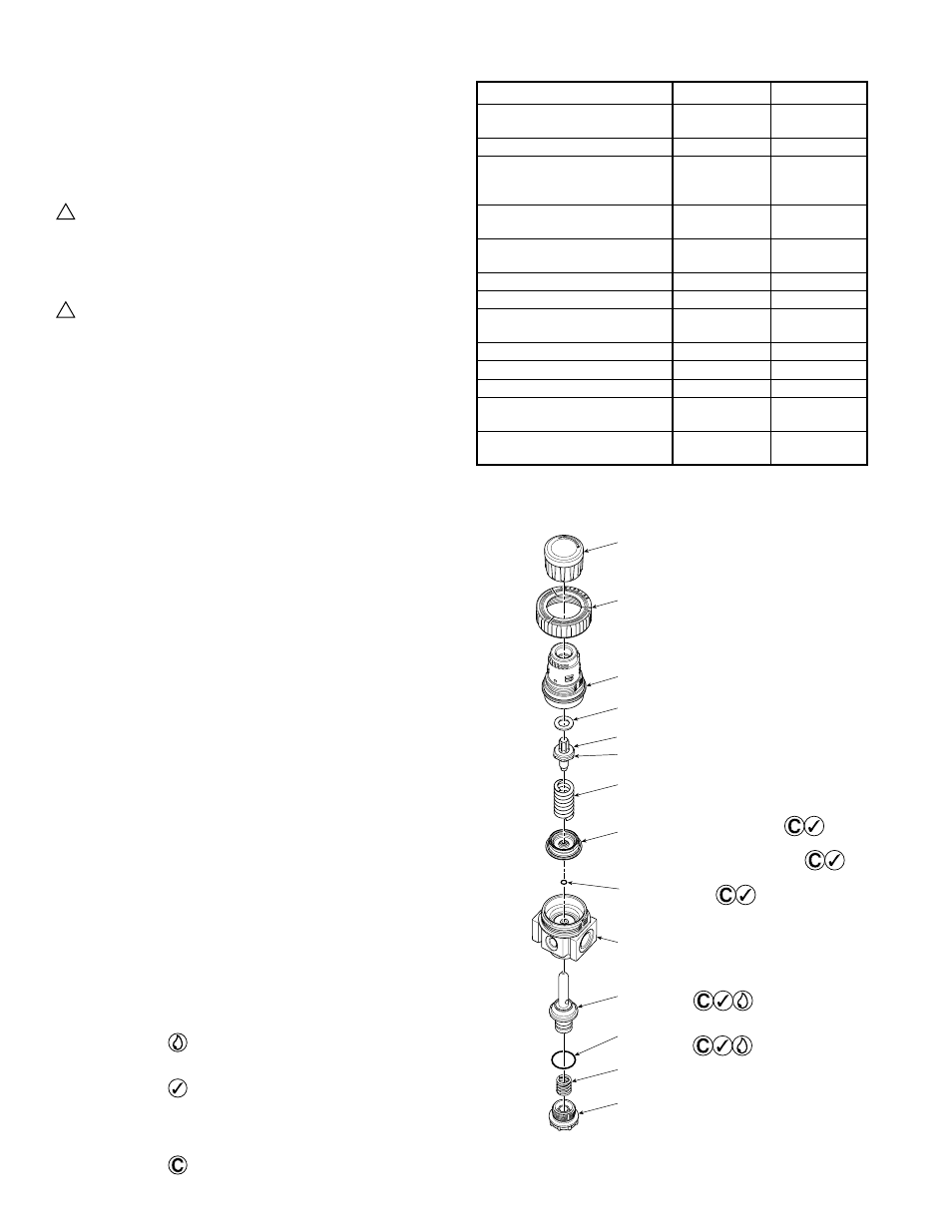 Juegos para servicio disponibles, Servicio | Wilkerson P12 User Manual | Page 6 / 6