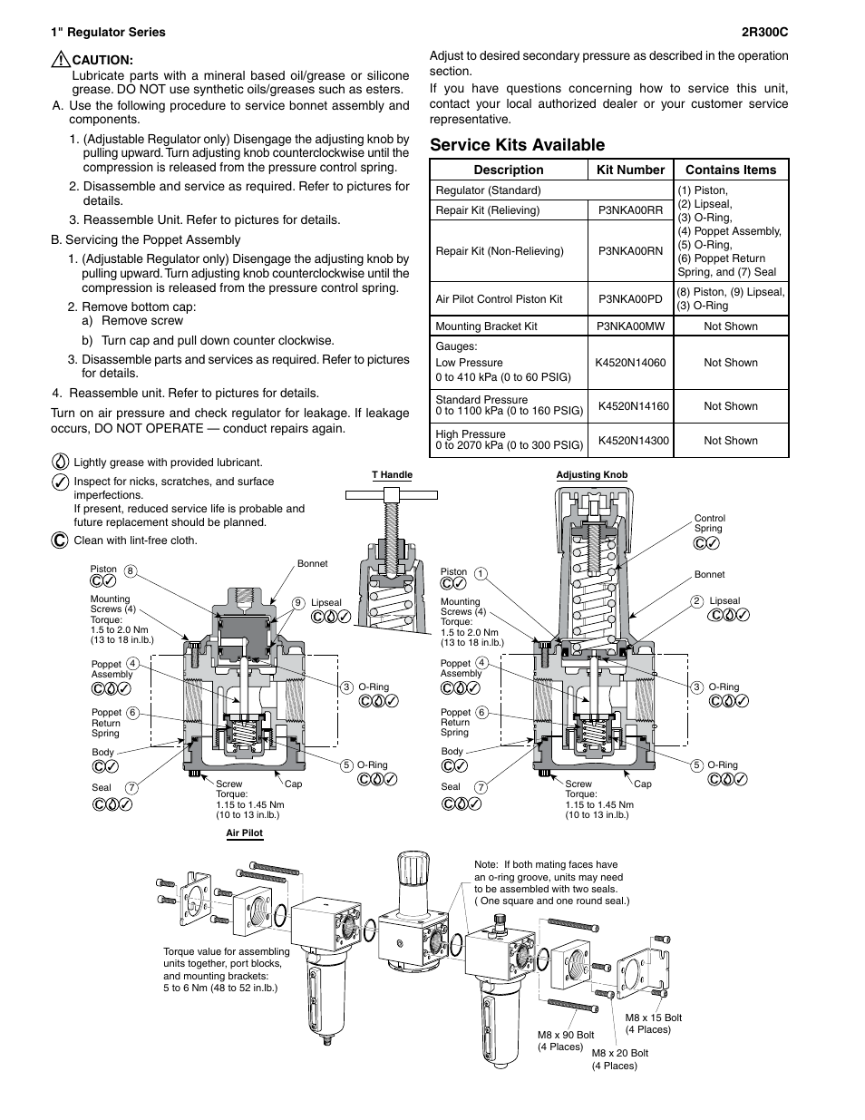 Service kits available | Wilkerson R39 User Manual | Page 2 / 2