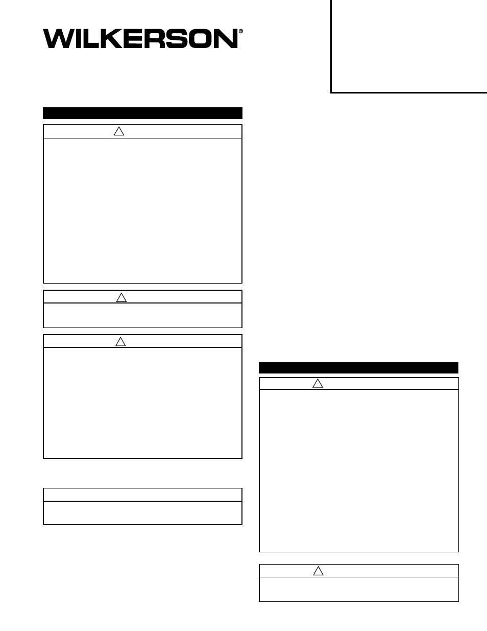 Wilkerson R40 User Manual | 4 pages