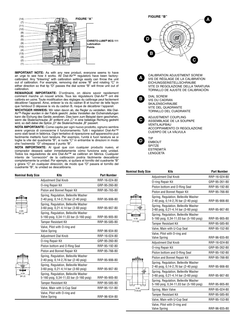 Bd a c, Ab c d | Wilkerson Dial-Air Regulator User Manual | Page 6 / 8