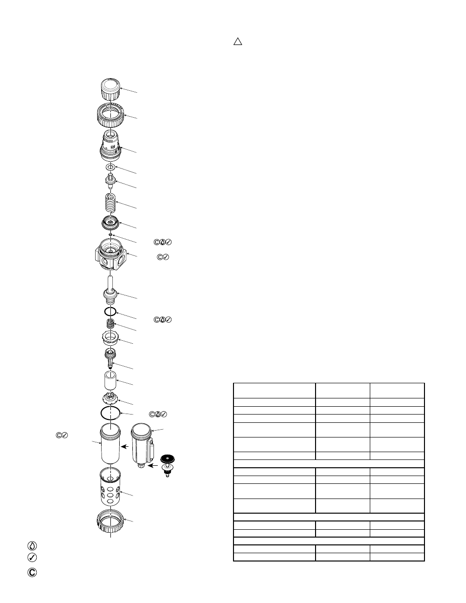 Service, Service kits available, Servicing filter element | Servicing regulator | Wilkerson T12 User Manual | Page 2 / 6