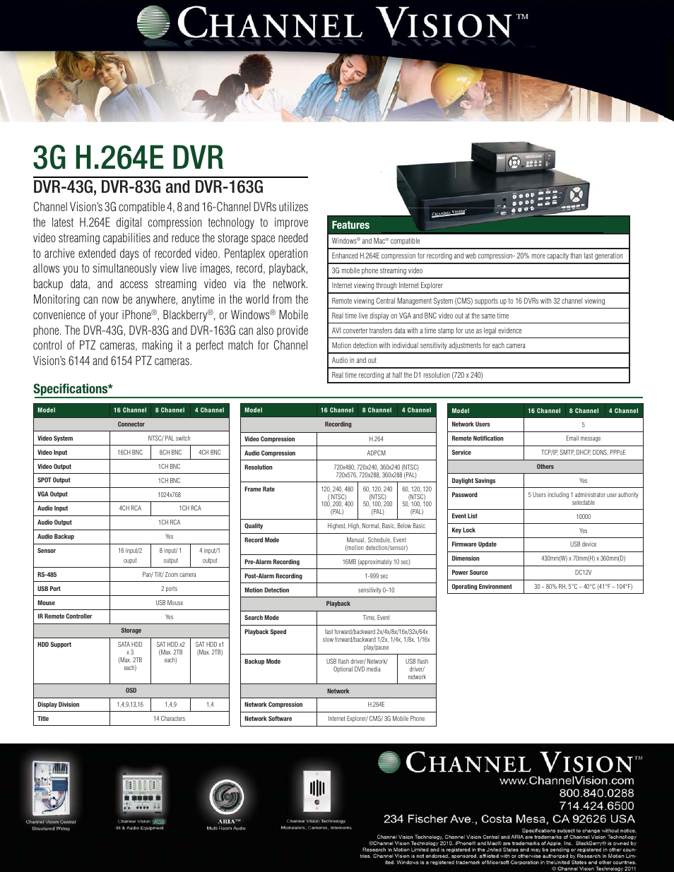 Channel Vision 43G User Manual | 1 page