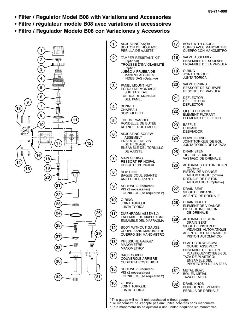 Wilkerson B08 User Manual | Page 8 / 8