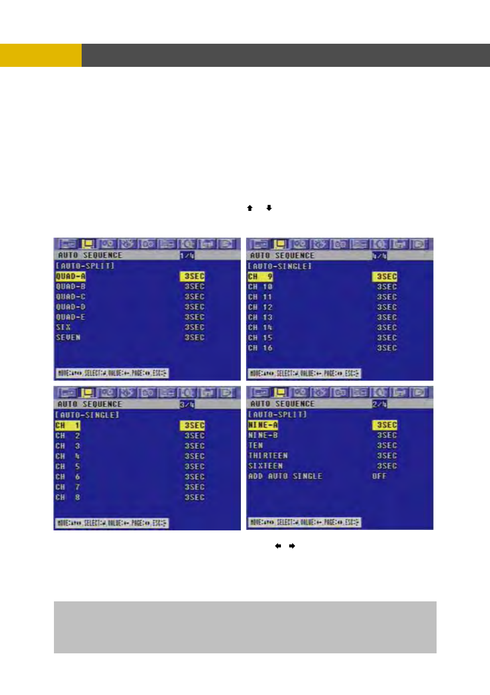 Menu setup, 6 2.2 auto sequence | Channel Vision DVR-8N User Manual | Page 41 / 95