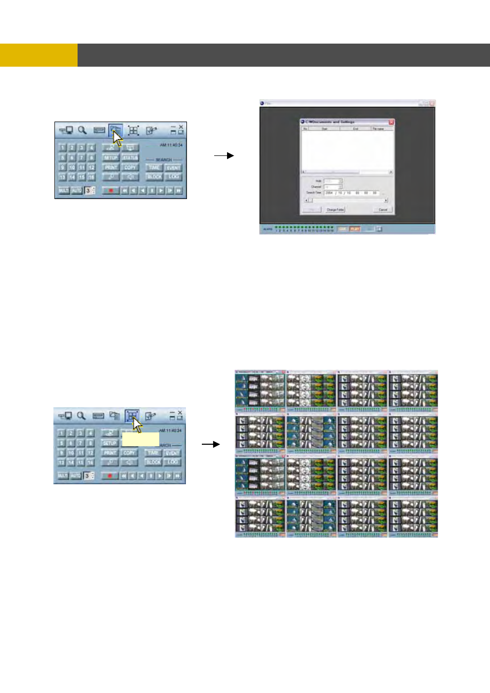 5 file search, 6 arrange the screen, 5 file search 9.6 arrange the screen | Network viewer installation, Arrange the screen | Channel Vision DVR-8N User Manual | Page 86 / 95