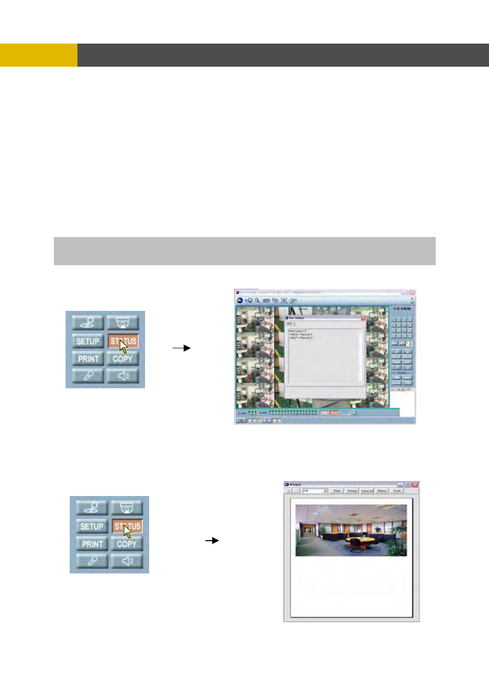 Network viewer installation, 5 status, 6 print | Channel Vision DVR-8N User Manual | Page 90 / 95