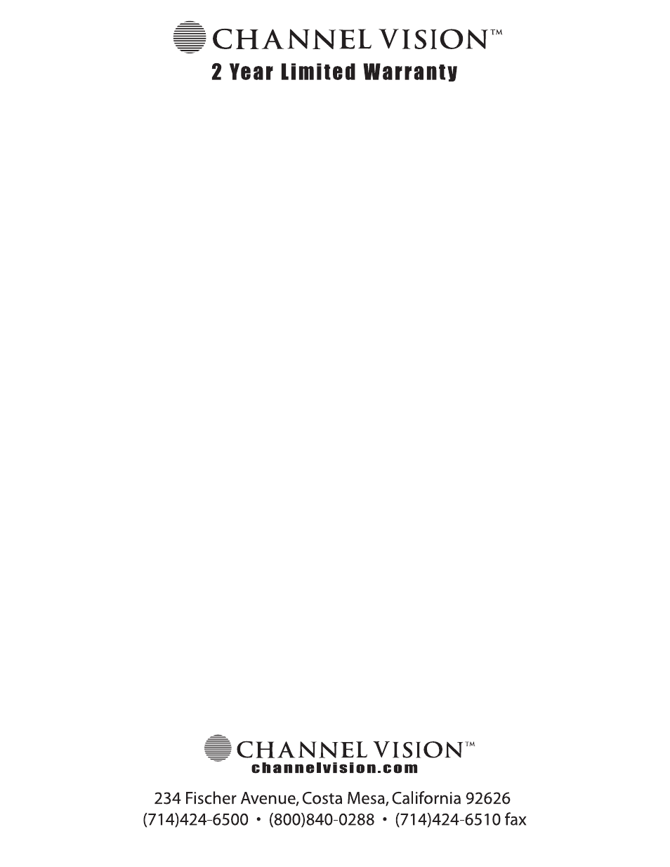 Channel Vision DVR-8N User Manual | Page 95 / 95