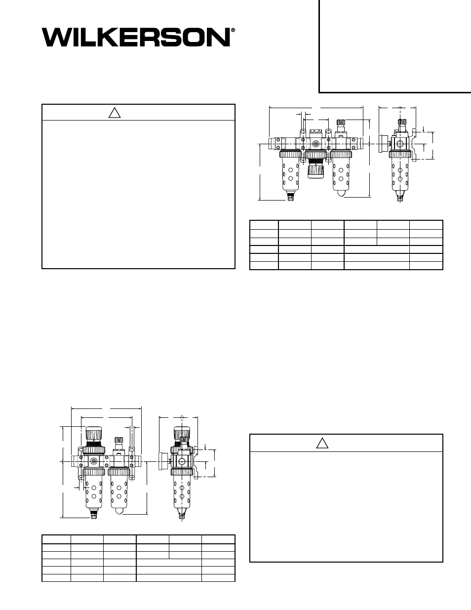 Wilkerson 12 Series Modular Kits User Manual | 6 pages