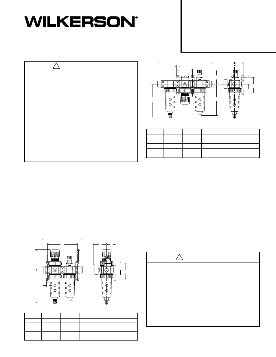 Introduction, Limites d’utilisation, Installation | Avertissement, Combinaison modulaire à deux appareils, Combinaison modulaire à trois appareils | Wilkerson 12 Series Modular Kits User Manual | Page 3 / 6