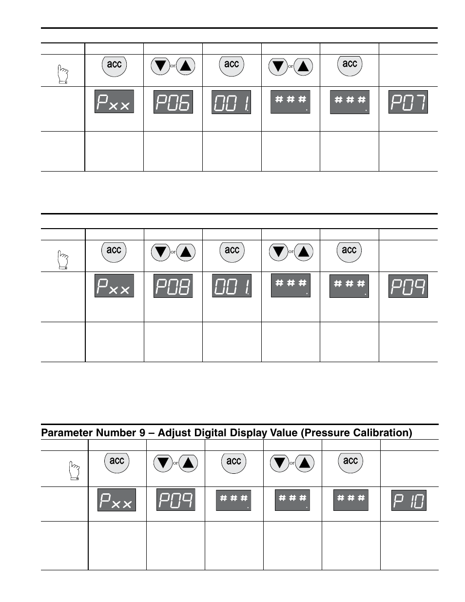 Parameter number 6 – set output signal, Adjust digital display | Wilkerson ER08 User Manual | Page 3 / 8