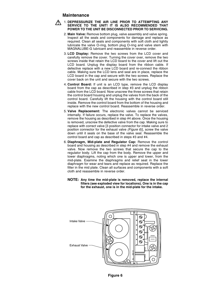 Maintenance | Wilkerson ER2 User Manual | Page 5 / 6