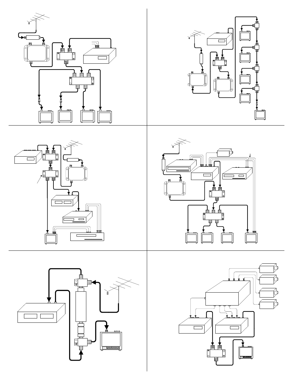 Tv loop through quad, Cable box combiner kit splitter/home run design, Quad | Channel Vision Stereo Receiver User Manual | Page 6 / 9