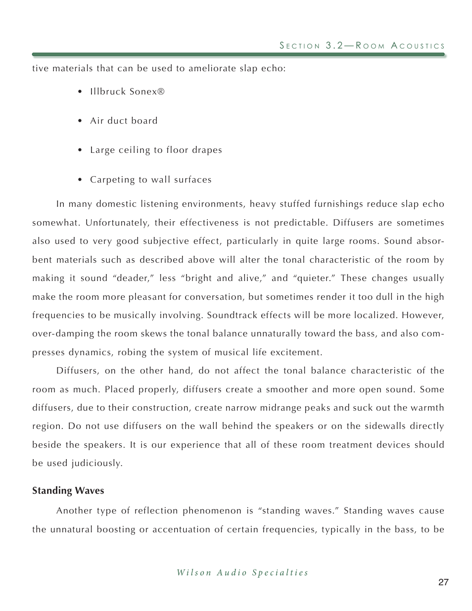 Wilson Audio Mezzo Convergent Synergy User Manual | Page 27 / 97