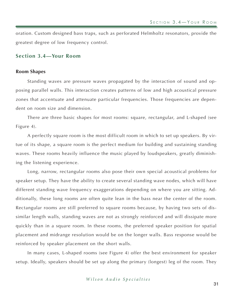 Wilson Audio Mezzo Convergent Synergy User Manual | Page 31 / 97