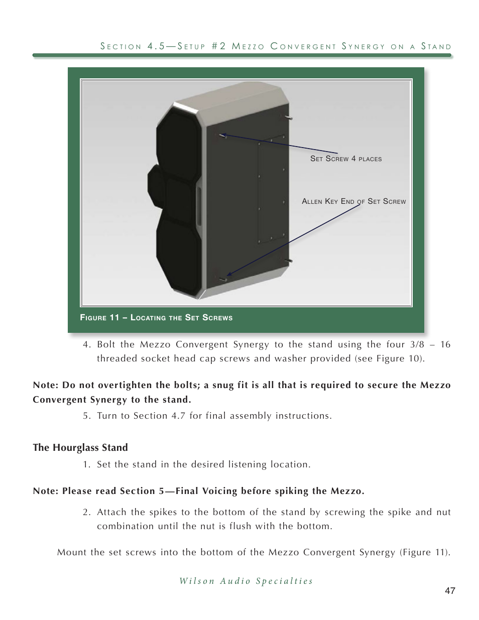 Wilson Audio Mezzo Convergent Synergy User Manual | Page 47 / 97