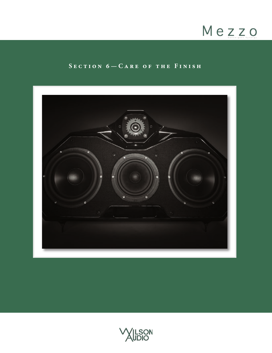 Wilson Audio Mezzo Convergent Synergy User Manual | Page 63 / 97