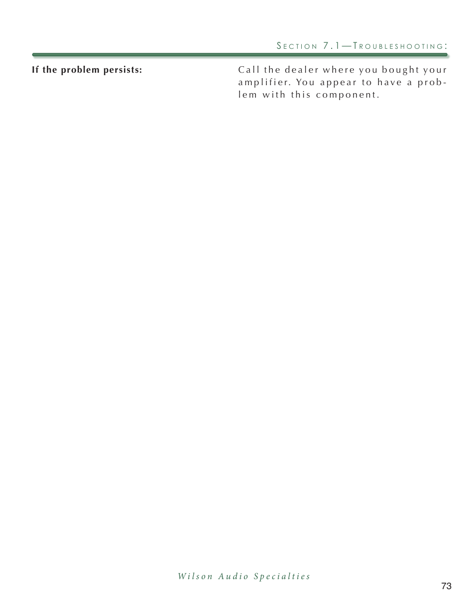 Wilson Audio Mezzo Convergent Synergy User Manual | Page 73 / 97