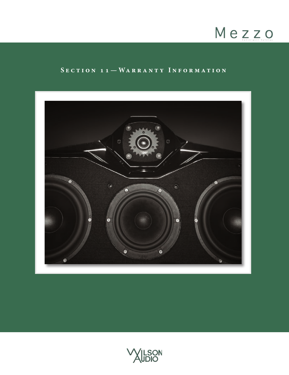Wilson Audio Mezzo Convergent Synergy User Manual | Page 93 / 97