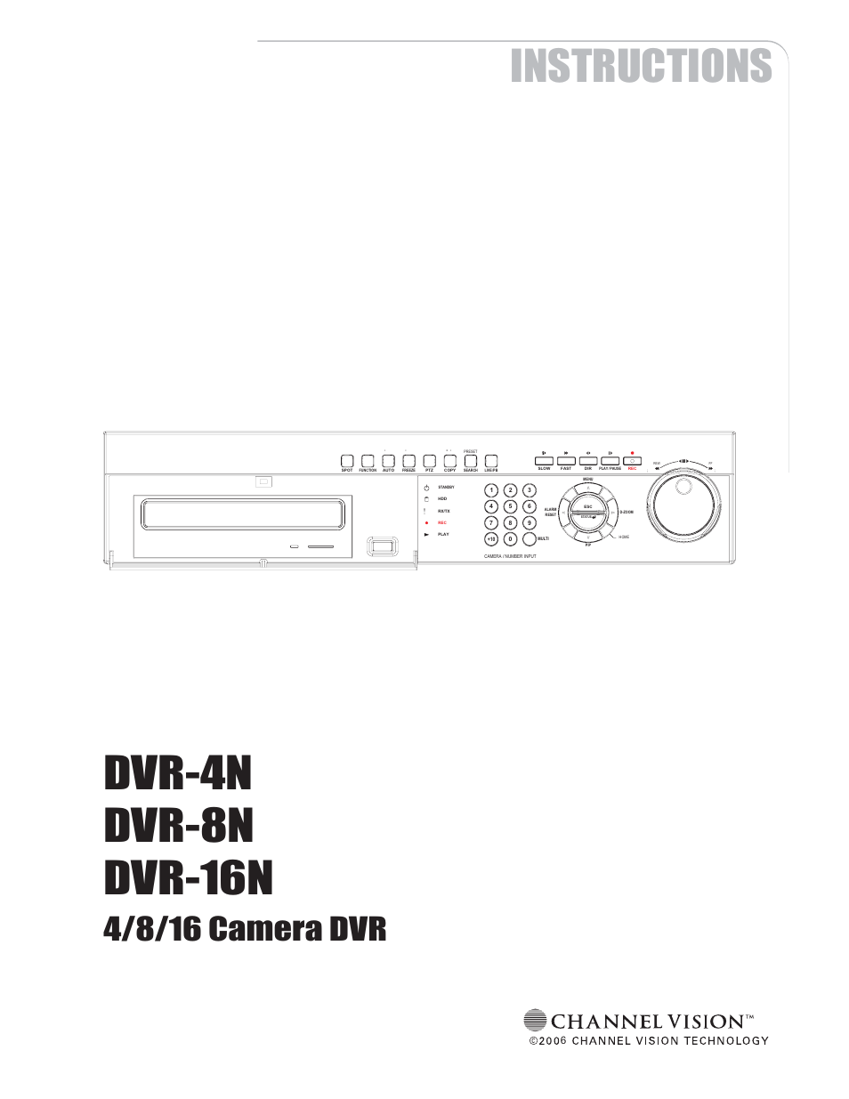 Channel Vision DVR-4N User Manual | 95 pages