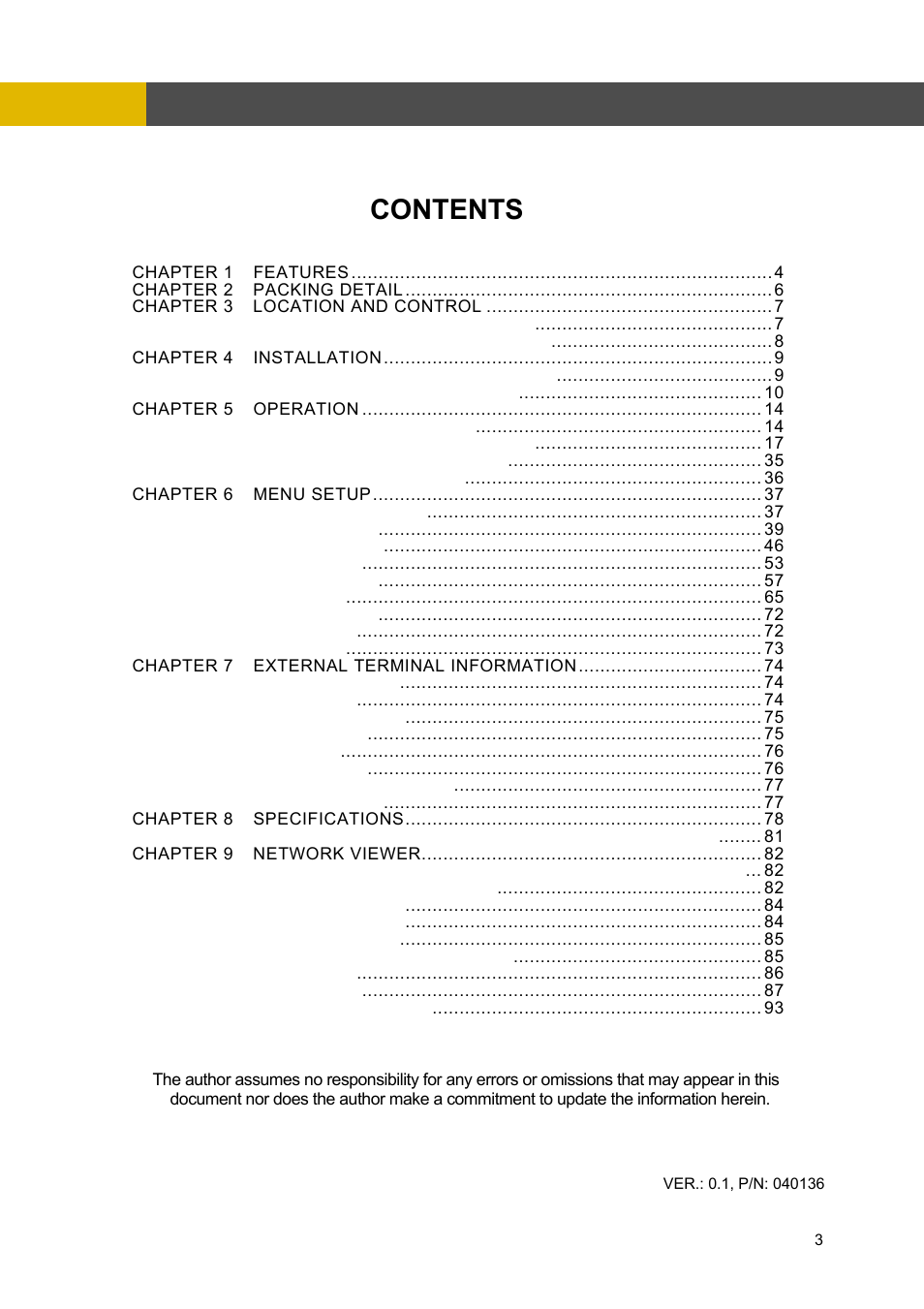 Channel Vision DVR-4N User Manual | Page 4 / 95