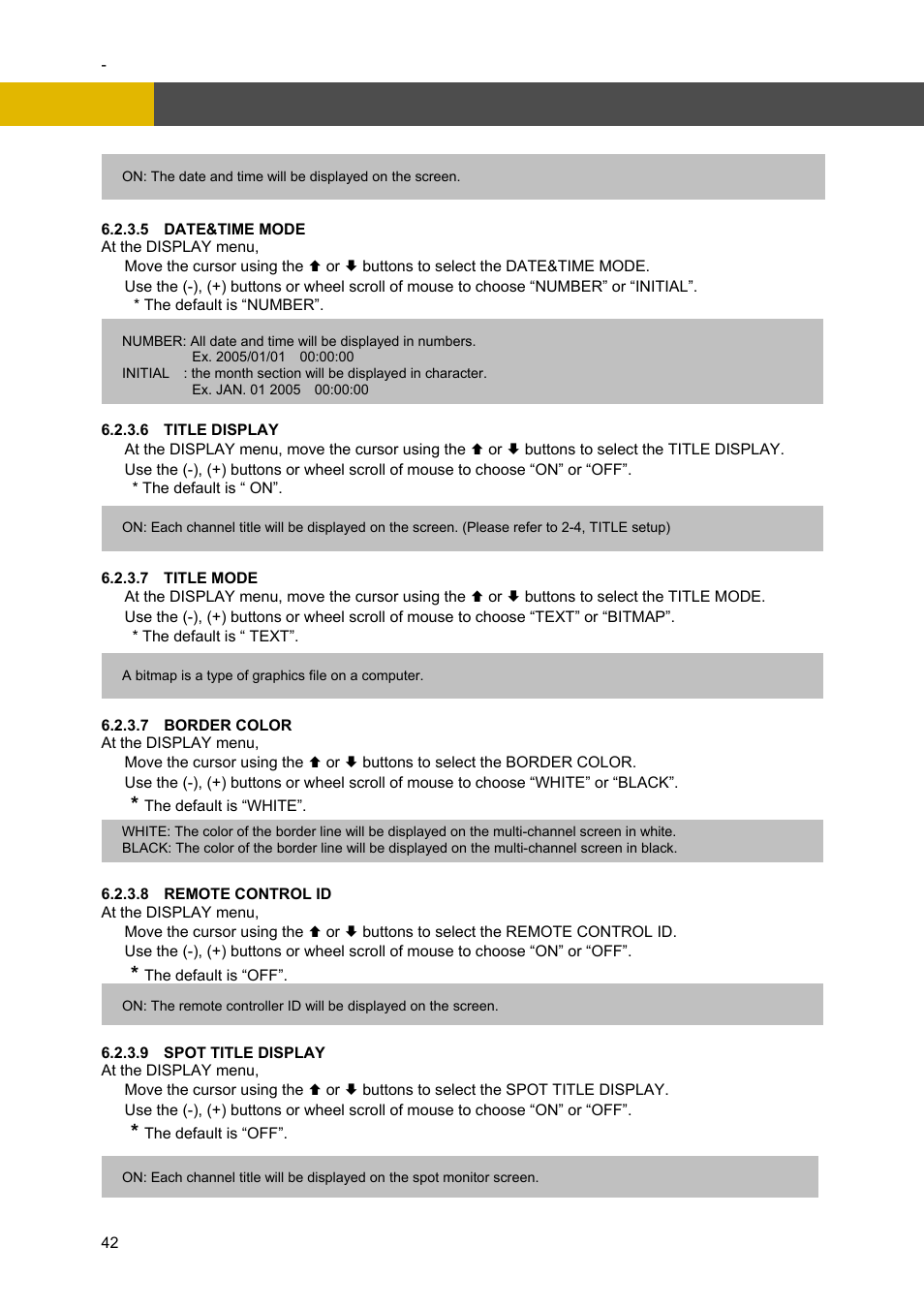 Menu setup | Channel Vision DVR-4N User Manual | Page 43 / 95